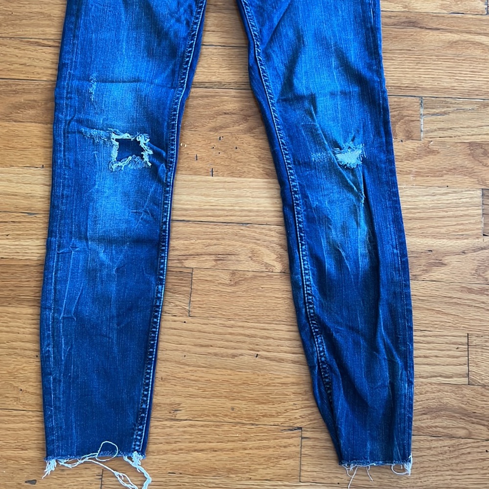Zara women mid indigo skinny jeans - Picture 3 of 4
